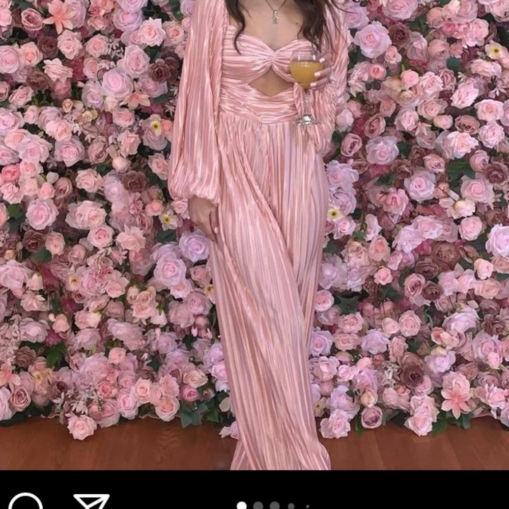 Longsleeve plisse jumpsuit